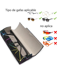 Estuche para Gafas Abwuulq Azul 16x5cm Duro y Ligero 2