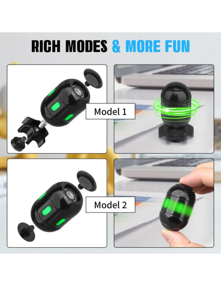 Spinner Fidget Dilabnba 2 en 1 con Luz - Negro