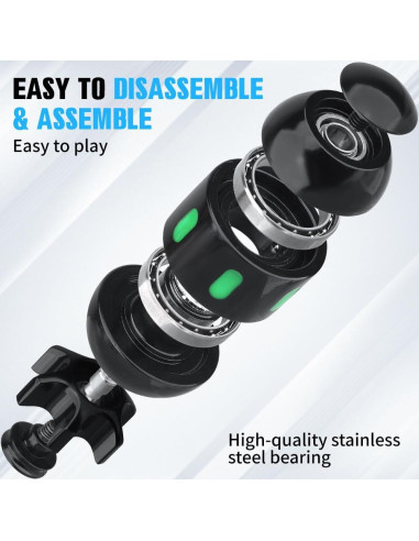 Spinner Fidget Dilabnba 2 en 1 con Luz - Negro