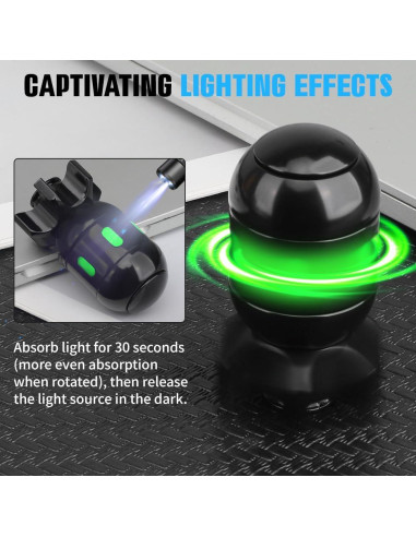 Spinner Fidget Dilabnba 2 en 1 con Luz - Negro