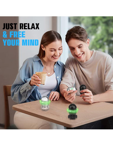 Spinner Fidget Dilabnba 2 en 1 con Luz - Negro