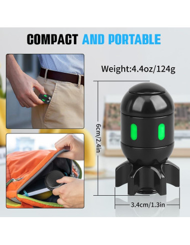 Spinner Fidget Dilabnba 2 en 1 con Luz - Negro