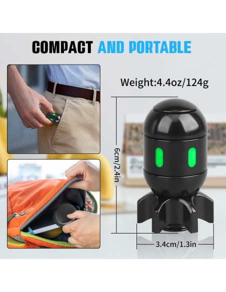 Spinner Fidget Dilabnba 2 en 1 con Luz - Negro