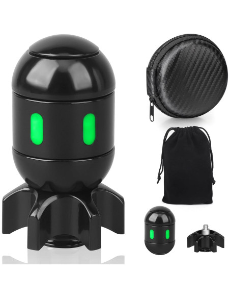 Spinner Fidget Dilabnba 2 en 1 con Luz - Negro