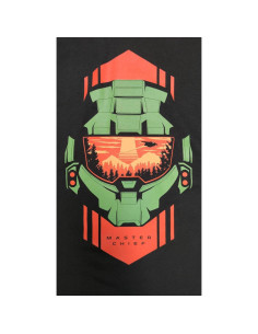 Camiseta Manga Larga Halo Infinite Maestro Jefe Hombre Negro 2