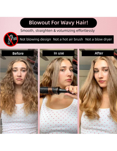 Cepillo Térmico Desalo 1.5" para Rizos Sueltos y Volumen