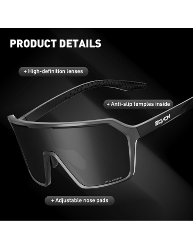 Gafas de sol polarizadas SCVCN UV400 para ciclismo y deportes
