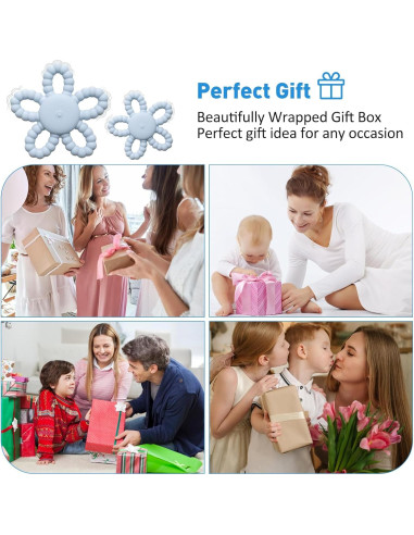 Mordedor Vibrante para Bebé Silicona Azul USB 3 Configuraciones