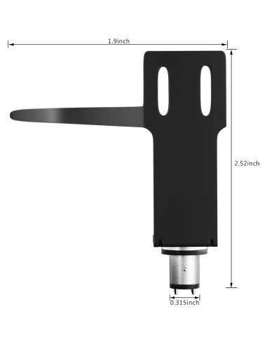 Cabezal de Phono Universal Aluminio Monosaudio Negro