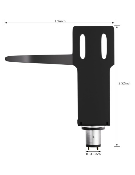 Cabezal de Phono Universal Aluminio Monosaudio Negro