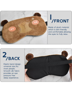 Máscara de Dormir Capibara Enojada VHOPMORE - Bloqueo Luz 2