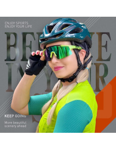 Gafas de Ciclismo KAPVOE UV400 con 3 Lentes Reemplazables 2