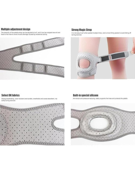 Soporte de Rodilla Ajustable FULIXIHA con Gel y Estabilizadores