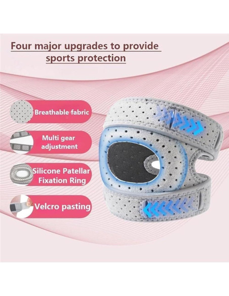 Soporte de Rodilla Ajustable FULIXIHA con Gel y Estabilizadores