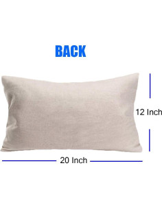 Funda de Almohada Rectangular Fukeen 30x50cm Lino Cerveza 2