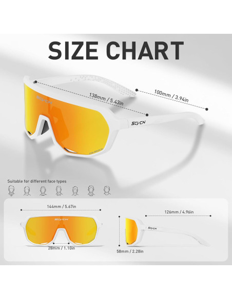 Gafas de Ciclismo SCVCN DZ-S63 Polarizadas UV400