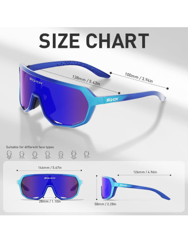 Gafas de Ciclismo SCVCN DZ-S63 Polarizadas UV400