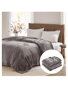 Manta Calentable Lavable Degrees of Comfort Individual Gris