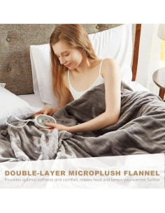 Manta Calentable Lavable Degrees of Comfort Individual Gris 2