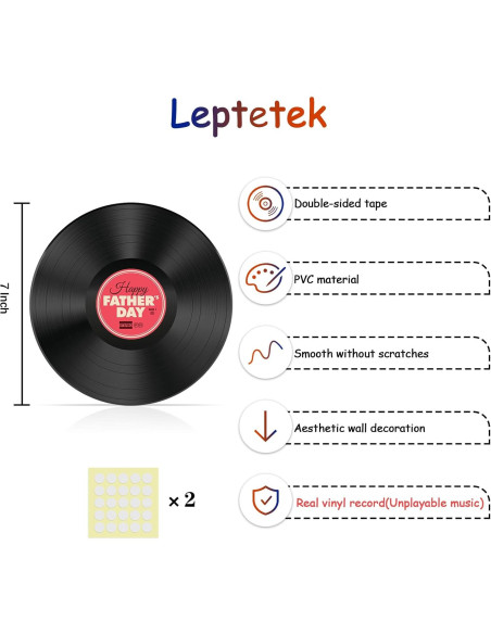 12 Discos de Vinilo Vintage Leptetek para Decoración 17.78 cm