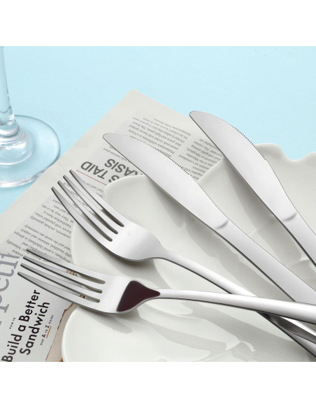 Juego de 24 Piezas de Cubiertos Gymdin - Acero Inoxidable Pulido