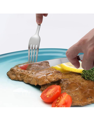 Juego de 24 Piezas de Cubiertos Gymdin - Acero Inoxidable Pulido