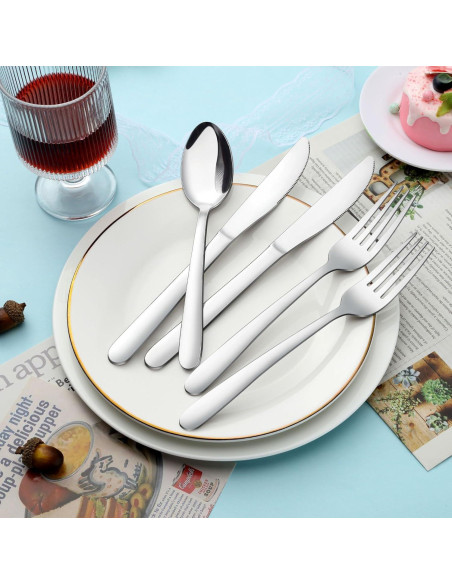 Juego de 24 Piezas de Cubiertos Gymdin - Acero Inoxidable Pulido