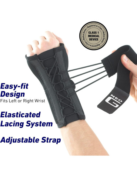 Férula de Muñeca Neo-G Easy-Fit para Síndrome del Túnel Carpiano - Soporte Ajustable - Tamaño Pequeño