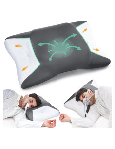 Almohada CPAP Ergonómica BAMHILL para Dormir de Lado 65x40cm