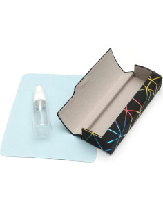 Estuche para Gafas Abwuulq Negro 16x5 cm Rígido Unisex 2