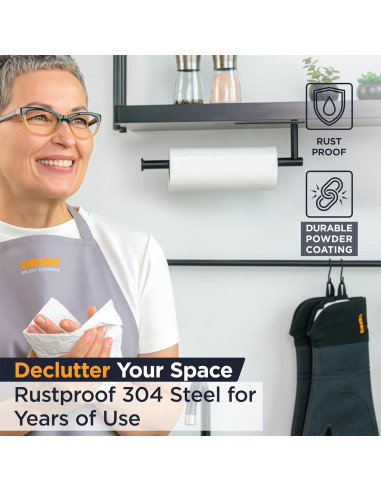 Soporte de Toallas de Papel Deiss Pro + Rallador de Queso Mano