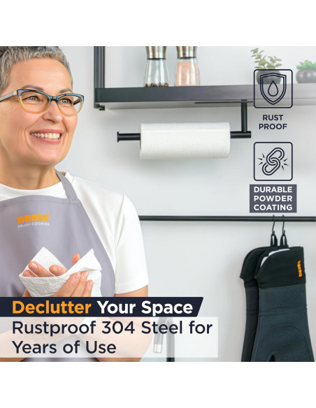 Soporte de Toallas de Papel Deiss Pro + Rallador de Queso Mano