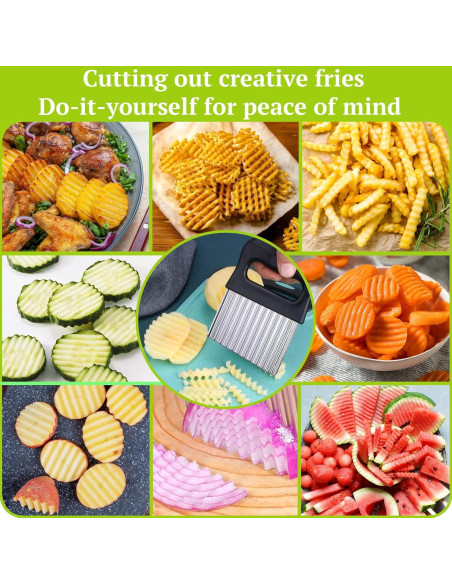 Cortador Crinkle 2 en 1 Suuker - Acero Inoxidable, 14.5 cm