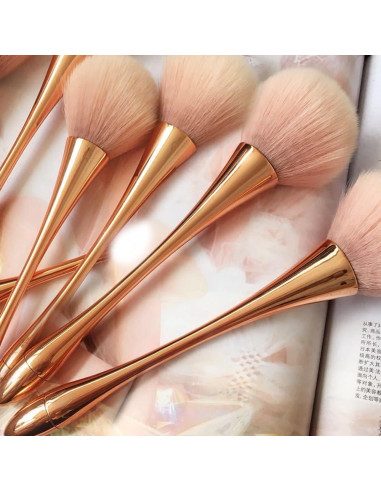 Juego de Brochas de Maquillaje Profesional AM RIGHT THIRTY Oro Rosa