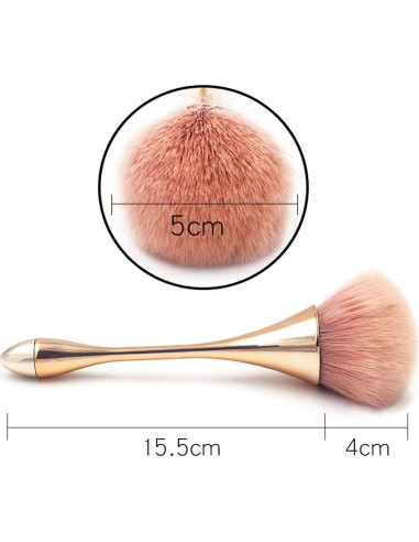 Juego de Brochas de Maquillaje Profesional AM RIGHT THIRTY Oro Rosa