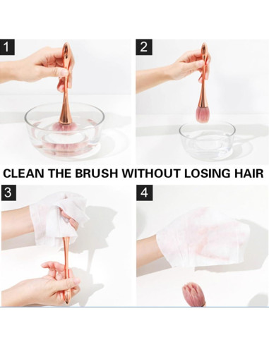 Juego de Brochas de Maquillaje Profesional AM RIGHT THIRTY Oro Rosa