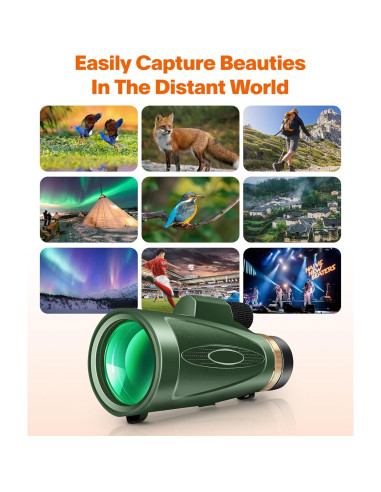 Telescopio Monocular 80x100 ASxmhGo con Trípode y Adaptador