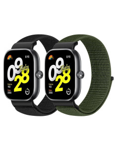 Bandas de Nailon Ajustables Relting para Redmi Watch 4 y Xiaomi Smart Band 8/9 Pro - 2 Piezas