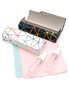 Estuche para gafas Abwuulq JG-21 rígido unisex negro/blanco 2