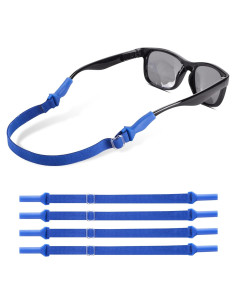 LVVFIT Correas para Gafas Niños 16.5-25.4 cm Ajustables 4 Piezas