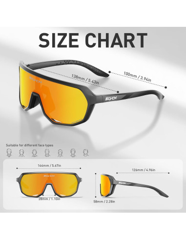 Gafas de Ciclismo SCVCN DZ-S63 Polarizadas UV400