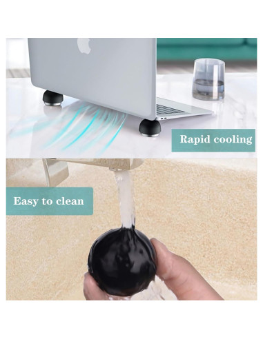 Base de Enfriamiento para Laptop LVSU, Soporte Ergonómico Negro