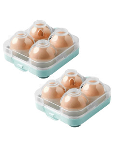 Contenedor de Huevos JANKOW Azul 4 Compartimentos Portátil
