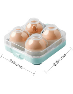 Contenedor de Huevos JANKOW Azul 4 Compartimentos Portátil 2