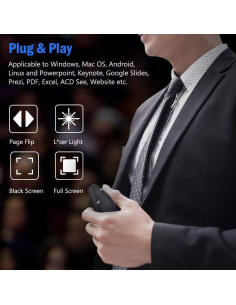 Control Remoto Inalámbrico para Presentaciones DinoFire USB 2