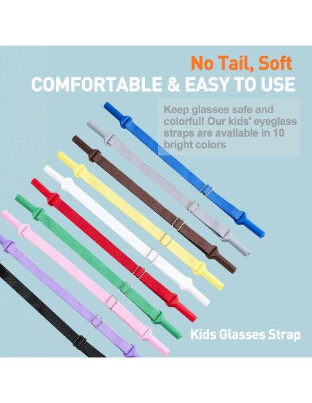 LVVFIT Correas para Gafas Niños 16.5-25.4 cm Multicolor 4 Pzas