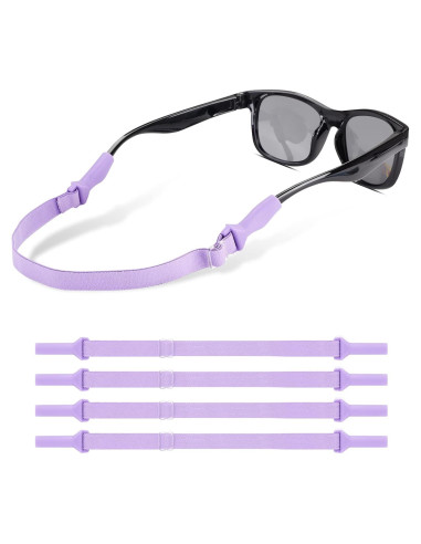 Correas para Gafas LVVFIT Niños 16.5-25.4 cm 4 Piezas Morado