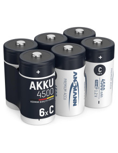 Baterías recargables ANSMANN maxE C 4500mAh - Paquete de 4