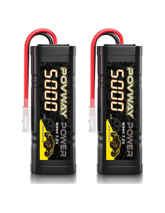 Batería NiMH 5000mAh 7.2V Tamiya 2 Pack para RC POVWAY