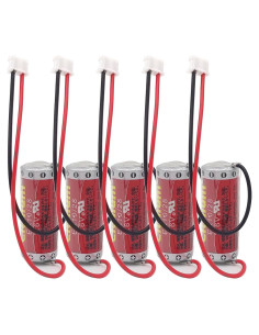 5 Baterías de Litio ER10/28 3.6V 800mAh para FX2NC-32BL